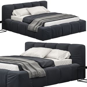 Italia Tufty Black Bed