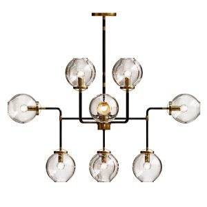 Chandelier Bistro Globe Clear Glass Chandelier 12