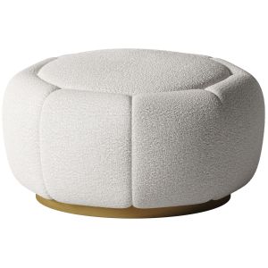 1st Dibs - Flower Shaped Boucle Ottoman