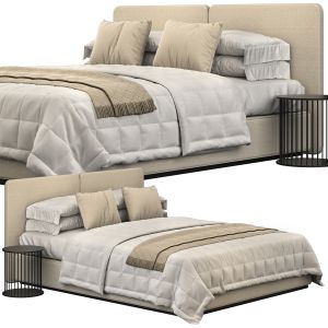 Minotti Tatlin Ivory Bed