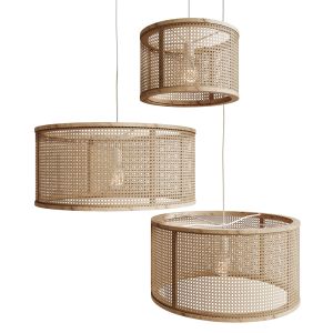 Kira And Kira Rattan And Pine Pendants