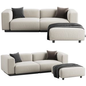 Soft Modular Sofa With Ottoman By Vitra