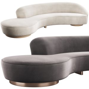 Serpentine Sofa With Arm By Vladimir Kagan