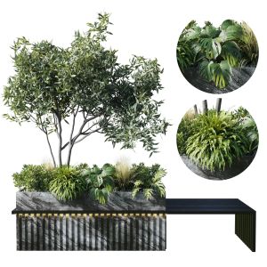 Urban Environment Urban Furniture Green Benches