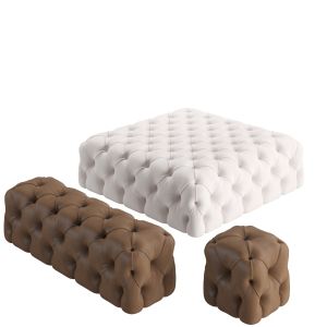 Rollking Square Pouf Desiree