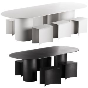 126 Desalto Mm8 Table With Void Stool