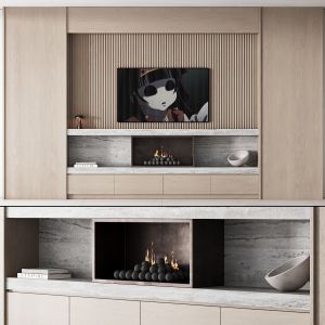 150 Tv Wall Kit 02 Modern Japandi Oak Wood 02