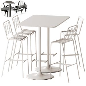 Artu Letube Bar Stool And Bene Casual High Table