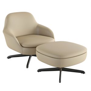 Sendai Armchair with Armrest Swivel