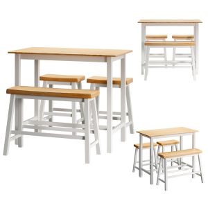 Ronin 4pc Set Pub Table In Espresso By Safavieh