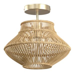 Neher Rattan Semi Flush Mount