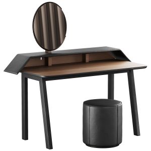 327 Vanity Desk Tolda Desk & Fredericia Mono Pouf