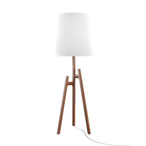 Lockeland Walnut Tripod Floor Lamp