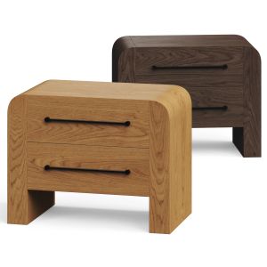 CB2 Sutton 2 Drawer White Oak Wood Nightstand Beds