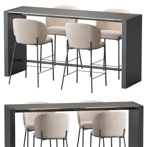 Cruz Bar Stool And Chat Table