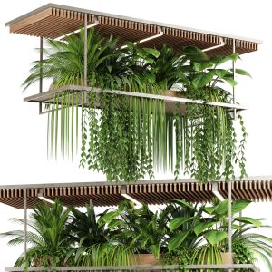 Indoor Hanging Plants In Metal Box Set60