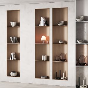 415 Bookcase And Rack 08 Semicircle Arc Shelfs