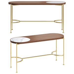 Moon Steel And Wood Console Table By Hc28 Cosmo