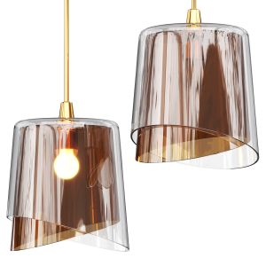 Elio Smoked Dark Amber Glass Pendant Light Cb2