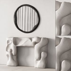 364 Fireplace Area Decorative Wall 13 Sculptural