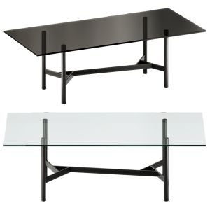 Agos Painted Metal And Glass Table By Fiam Italia