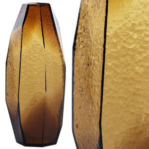 Bezel Vase Amber