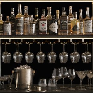 Bar Set 2 Liquor Bottles