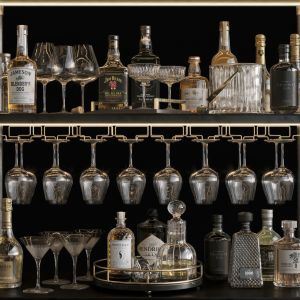 Bar Set 3 Liquor Bottles