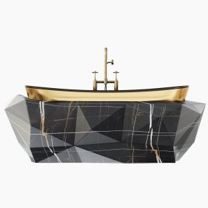 Diamond Faux Marble Bathtub