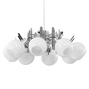 Vintage Geometrical Chrome Chandelier 8 Head