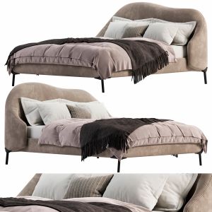 Velvet Upholstered Queen Bed By Homary