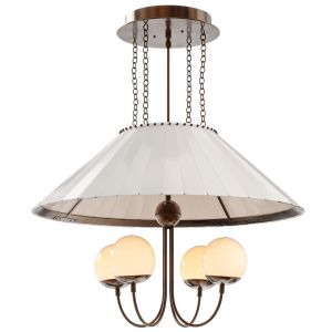 Adele Milk Glass Chandelier By Rto Lighting