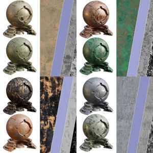 20 Plaster Patina Materials Collection | 20 PBR | Seamless | 4k + SBSAR