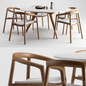 Solid chair & Torsa Table by Manutti