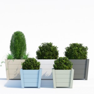 Acacia Hardwood Tapered Square Planter