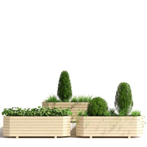 Pine Octagonal Trough Planter