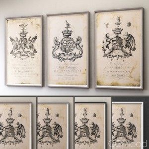 ENGLISH ARMORIAL LARGE ENGRAVING COLLECTION