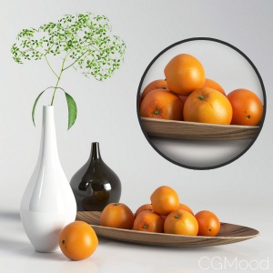 Decorative set with oranges