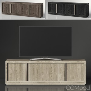 BEZIER PANEL 4-DOOR MEDIA CONSOLE