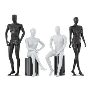 Four Faceless Mannequins Two Male And Two Female 3