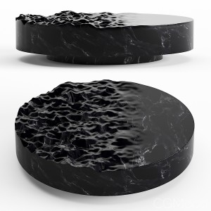 Ocean Memories Circular Low Table XXL (black)