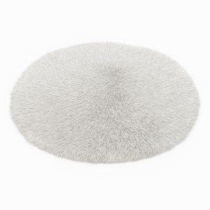 Round White Sheepskin Rug