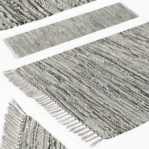 Patterned Woven Mat - Gray