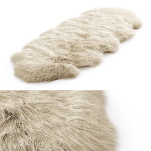 Fluffy Decorative Carpet Made Of Icelandic Sheepsk