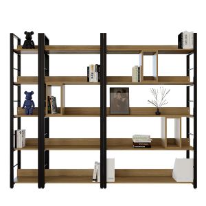 TS FURNITURE 5-TIER STEE BOOKSHELF BLACK