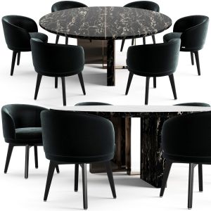 Fendi Casa Prisme Marble Table And Doyle Chair