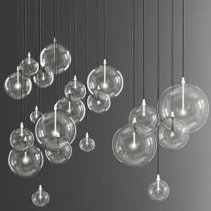 Glass Globe Mobile Cluster Chandelier