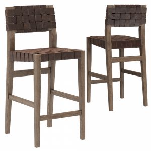 Restoration Hardware Vero Leather Stool