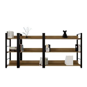 TS FURNITURE 3-TIER STEE BOOKSHELF BLACK