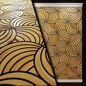 Wood Panel. 3d . Art Deco 2